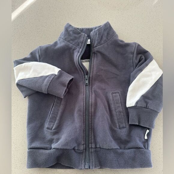 Miles The Label blue and white boys zip up jacket- size 12 months - Picture 1 of 3
